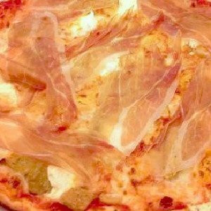 Pizza crudo e porcini